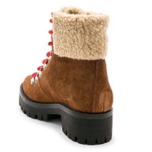 steve madden bitter faux shearling trim bootie